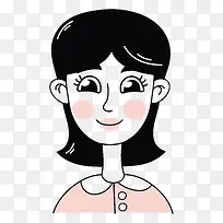 卡通装饰人物介绍海报设计女孩子