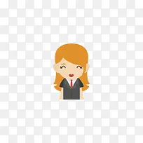卡通装饰人物介绍海报设计女孩子