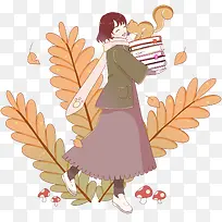 卡通装饰人物介绍女孩子海报设计