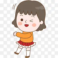 卡通装饰人物介绍海报设计女孩子