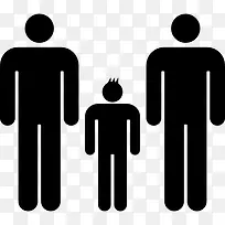 男性的家庭组图标