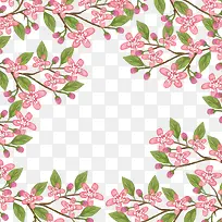矢量春天樱花