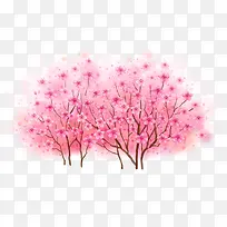 粉色樱花创意插画