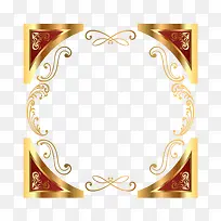精美金色花纹边框