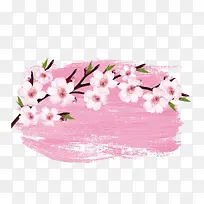 矢量水彩日本樱花