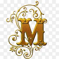 金色字母M