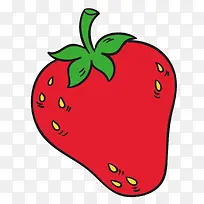 卡通红色的手绘水果设计
