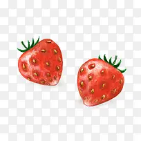 手绘草莓图案