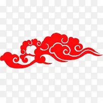 红色古典中式花纹祥云
