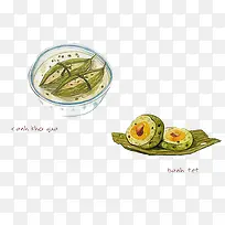水彩食物