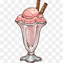 杯子里的冰淇淋