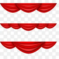 舞台红色幕布装饰元素