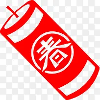 新年红色鞭炮