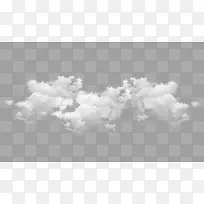 白色简约云朵装饰图案
