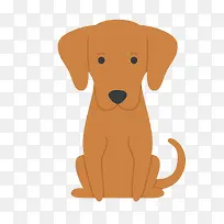 卡通棕色的小狗动物设计