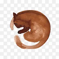 手绘可爱猫