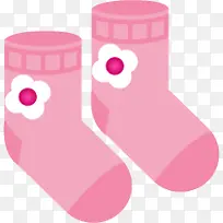 粉红色的婴儿花袜子Jana-baby-icons