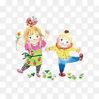 手绘小孩