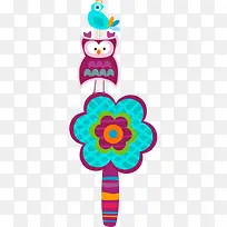 卡通 插画 彩绘 花瓣 花朵 