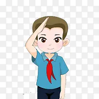 蓝衣服小孩
