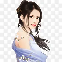 立绘古装笑容女子