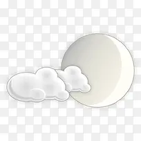 白色云朵图案