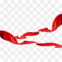 柔动的曲线红丝带