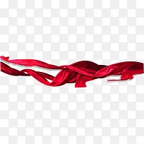 红色漂浮企业丝带