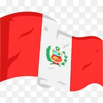飘扬的矢量秘鲁国旗