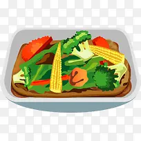 矢量手绘美食