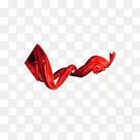 红色飘带喜庆装饰图案