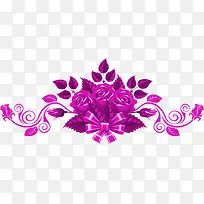 紫色玫瑰花元素
