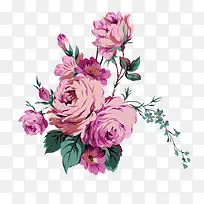 手绘花卉图案