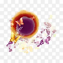 水墨花纹