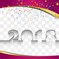 矢量手绘2018年贺卡