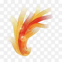 矢量红黄色炫彩庆祝彩带
