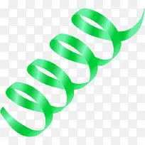 绿色螺旋彩带