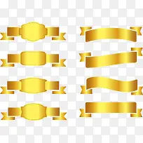 金色彩带标题框