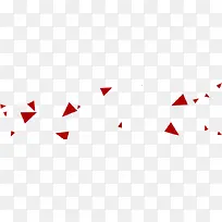 漂浮红色三角彩带