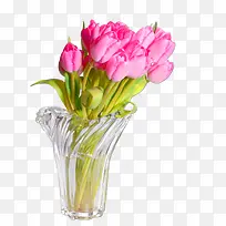粉色简约花瓶装饰图案