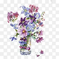 彩色插花