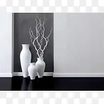 白色艺术花瓶图片