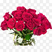花瓶中的红玫瑰七夕情人节