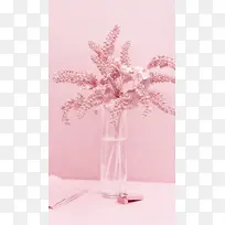 粉色花蕊花瓶素材