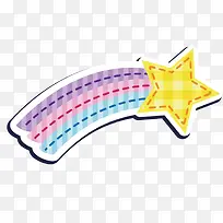 格子流星贴纸