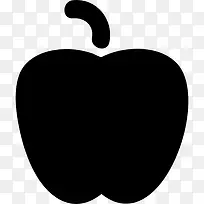 苹果黑形状图标