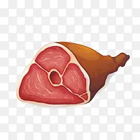 矢量卡通手绘肉类食物鸭肉