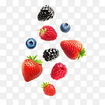 水果装饰草莓蓝莓树莓桑葚