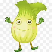 卡通表情蔬菜素材