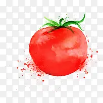 卡通水彩蔬菜西红柿